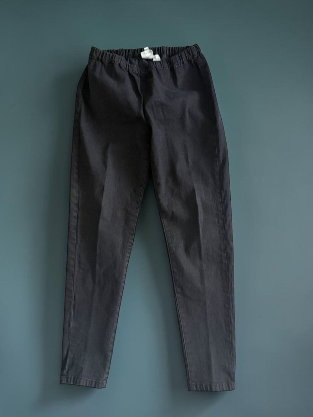 DIANE GILMAN Black Pull On Jeans Size Large